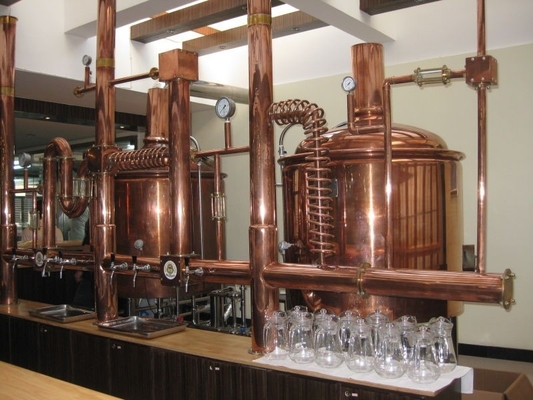 Micro espessura do sistema 1000L 3mm da fabricação de cerveja da pequena escala da máquina da fábrica da cerveja do hotel