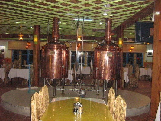 Micro espessura do sistema 1000L 3mm da fabricação de cerveja da pequena escala da máquina da fábrica da cerveja do hotel