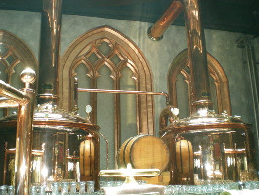 Equipamento de cobre da fabricação de cerveja do vapor semi auto, máquina do Microbrewery 500L
