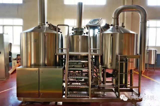 Sistema de controlo semi automático do equipamento da fabricação de cerveja da escala 7Bbl do SUS 304 grande