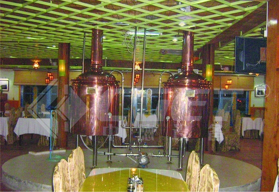 Vapor de cobre do equipamento da fabricação de cerveja do micro restaurante ou aquecimento bonde