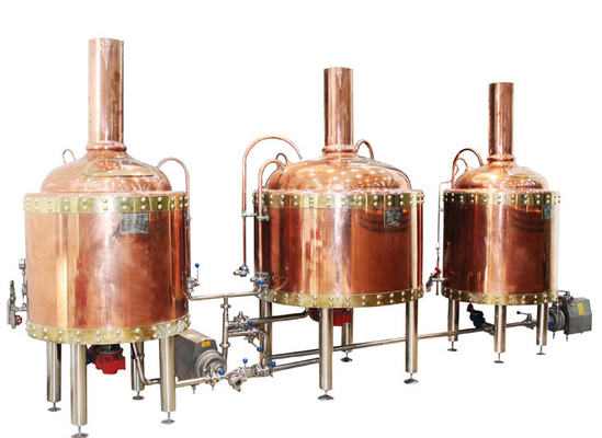 O PLC controla sistemas pequenos da fabricação de cerveja da casa da cerveja de cobre, mini equipamento da cervejaria da cerveja