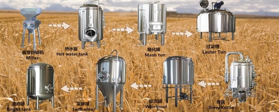 Fermentador cônico 220V/380V dos Ss do equipamento da fermentação da cerveja do Microbrewery do bar