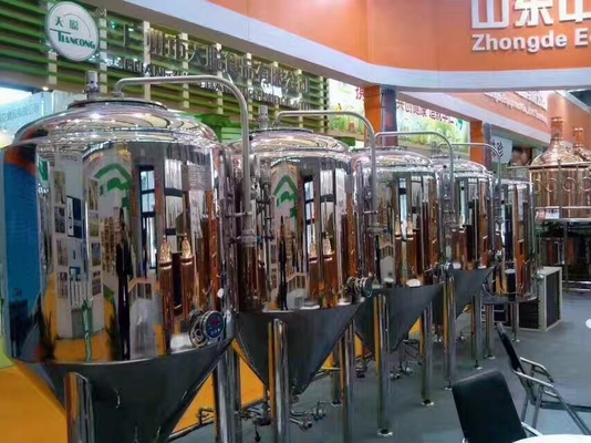 Material de aço inoxidável ou de cobre do equipamento automático do Microbrewery do Turnkey