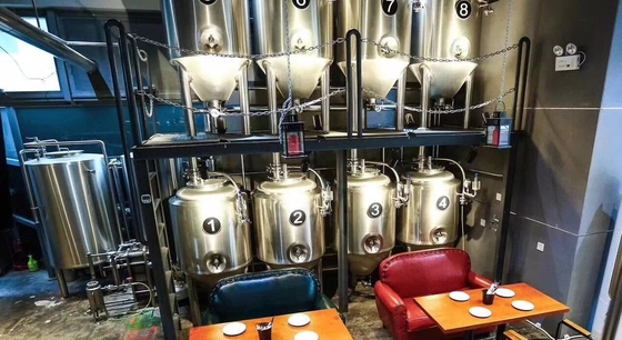 Fase monofásica de aquecimento de vapor do equipamento da fabricação de cerveja de cerveja do ofício do bar ou fase 3