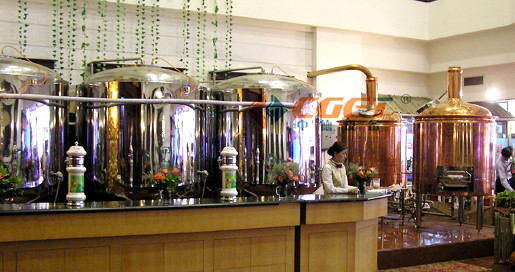 Aquecimento de vapor de cobre embarcações de 1000L do equipamento da fabricação de cerveja do restaurante 2 ou 3