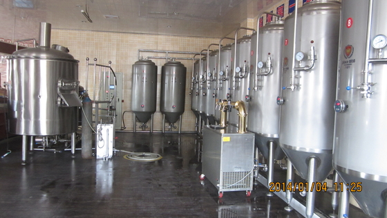 Da máquina industrial do Microbrewery do produto comestível sistemas de aço inoxidável da fabricação de cerveja
