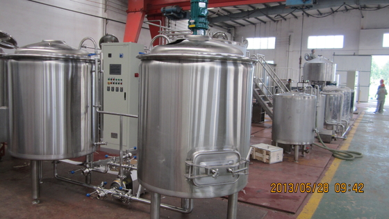 da embarcação de aço inoxidável do equipamento dois da fabricação de cerveja da cerveja do ofício 500L sistema de trituração