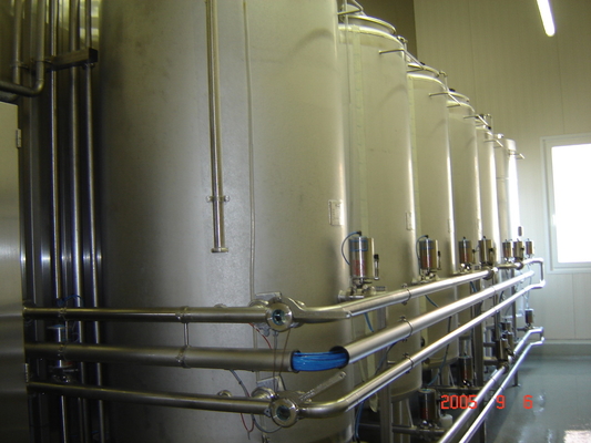 Linha de produção tipo conduzido bonde da cervejaria do sistema de esclarecimento do CIP para a cerveja