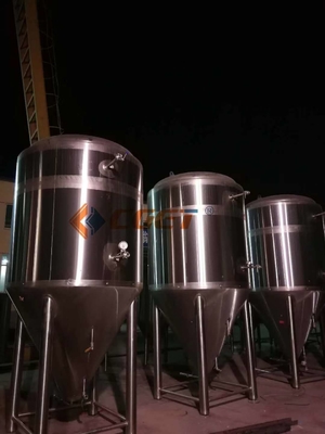 Fermentador cônico 3000L da cerveja da cerveja brilhante Jacketed vertical do tanque de fermentação