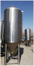 Fermentador cônico 3000L da cerveja da cerveja brilhante Jacketed vertical do tanque de fermentação