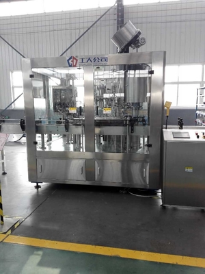 3 bondes em 1 capsulador de vidro do enchimento da arruela da cerveja da máquina de engarrafamento