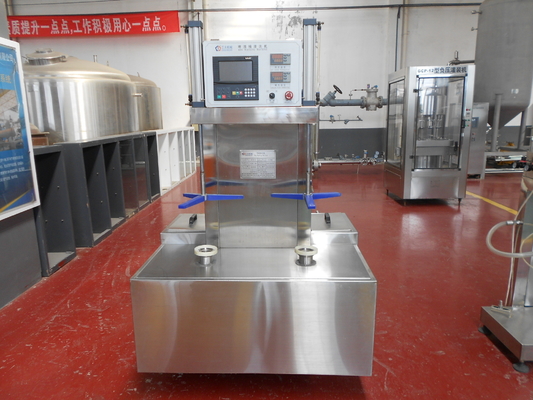 Tipo conduzido bonde pneumático da máquina de lavar do barril de cerveja do tela táctil de 2 cabeças